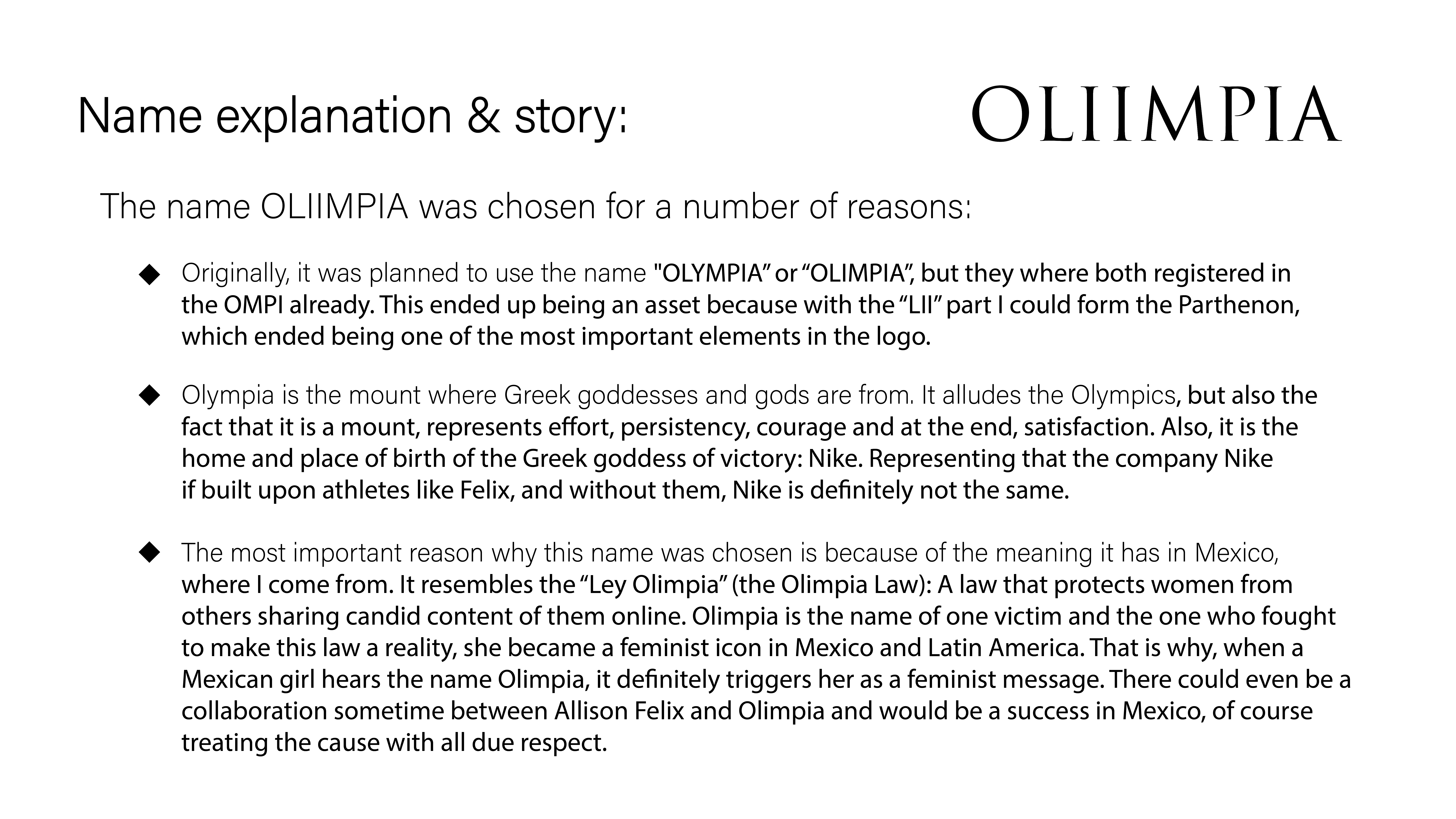 OLIIMPIA branding 4